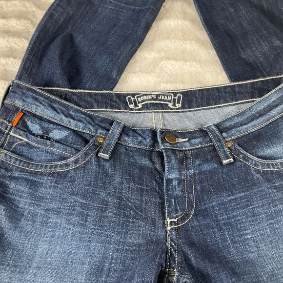 Robins Jeans Women’s Size 30 Angel Wing Pink Crystal Denim Jeans Made In USA - Picture 5 of 16